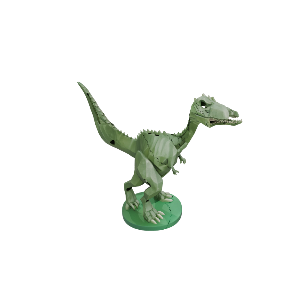 Glow Low-Poly Spinosaurus — dinosaurs 3D print model, STL