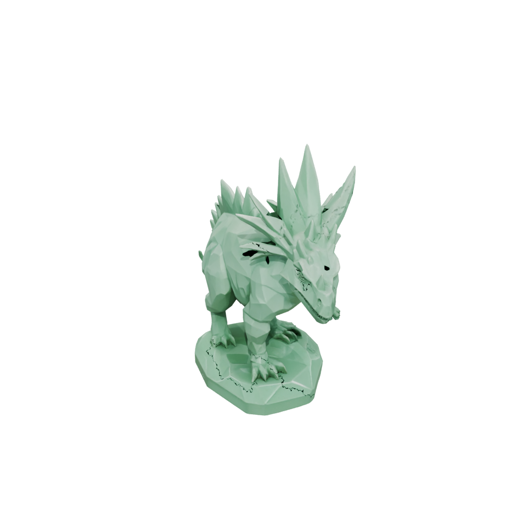Glow Low-Poly Styracosaurus — dinosaurs 3D print model, STL