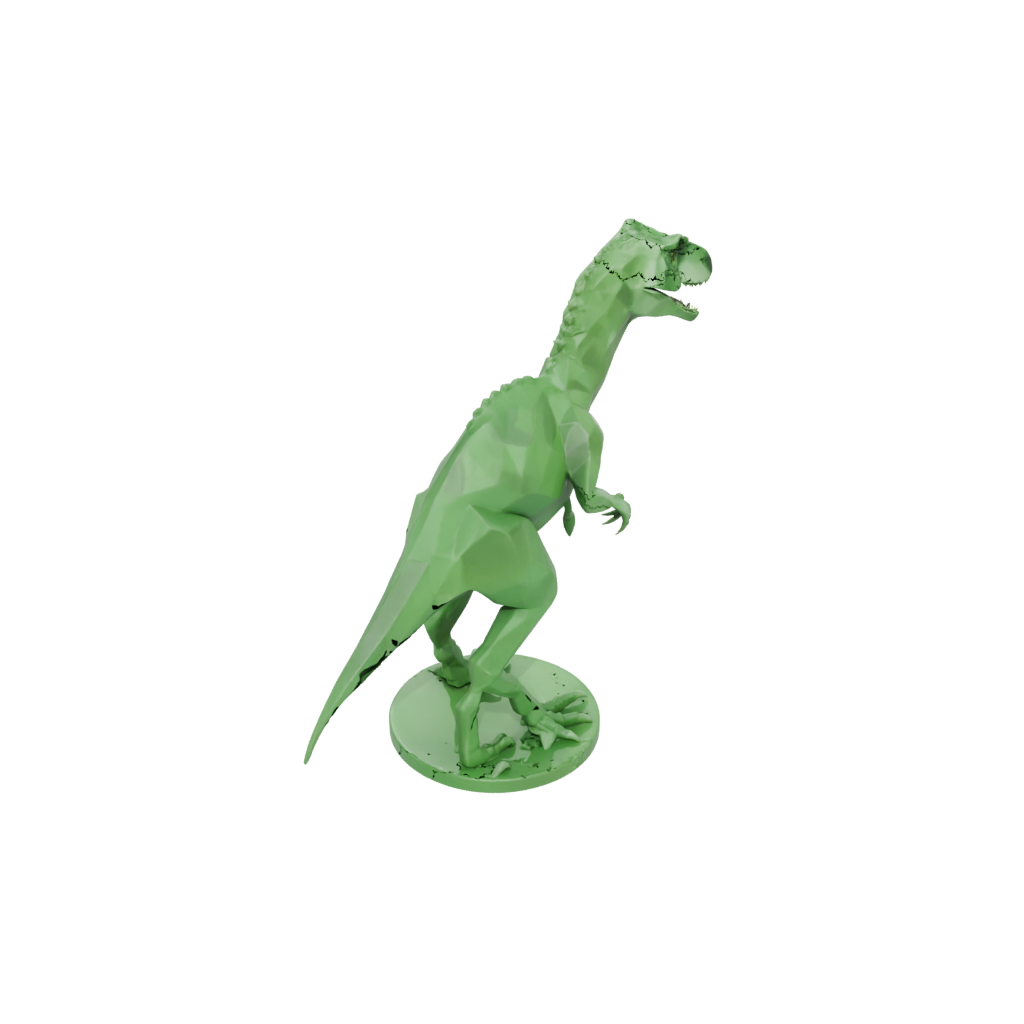 Glow Low-Poly Velociraptor — dinosaurs 3D print model, STL