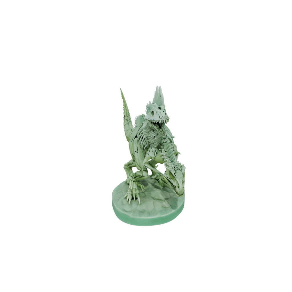 Glow Skeleton Dimetrodon — dinosaurs 3D print model, STL
