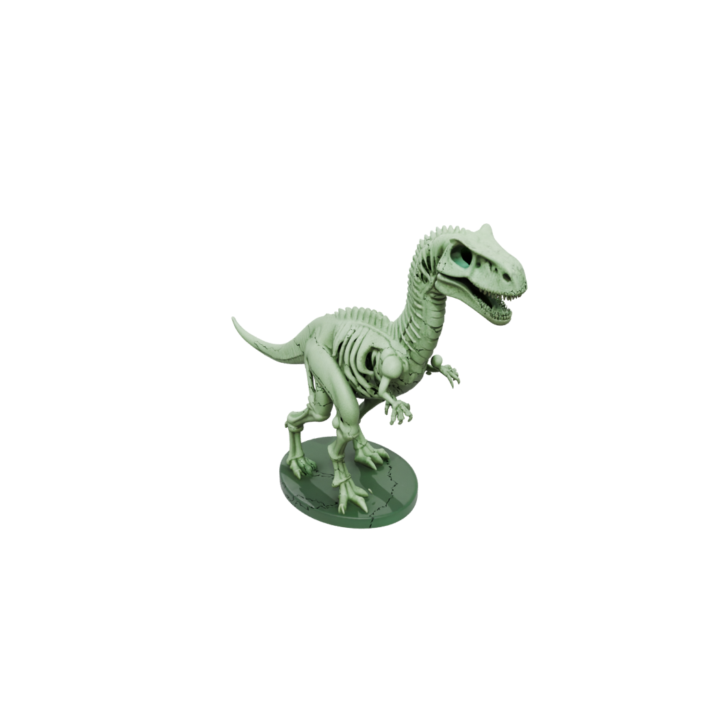 Glow Skeleton Iguanodon — dinosaurs 3D print model, STL