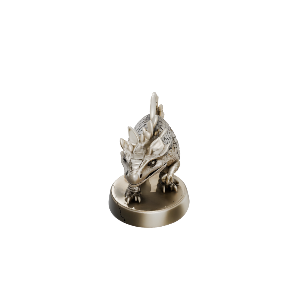Gold Chibi Ankylosaurus — dinosaurs 3D print model, STL