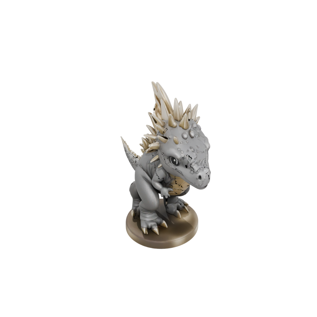 Gold Chibi Stegosaurus