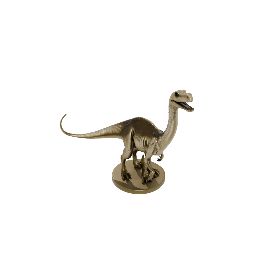 Gold Feathered Diplodocus — dinosaurs 3D print model, STL
