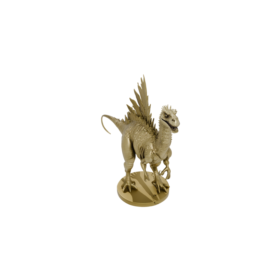 Gold Feathered Kentrosaurus — dinosaurs 3D print model, STL