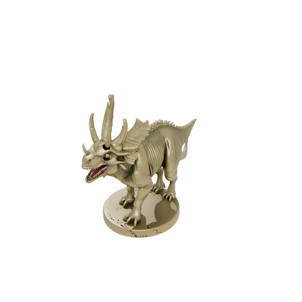 Gold Feathered Triceratops