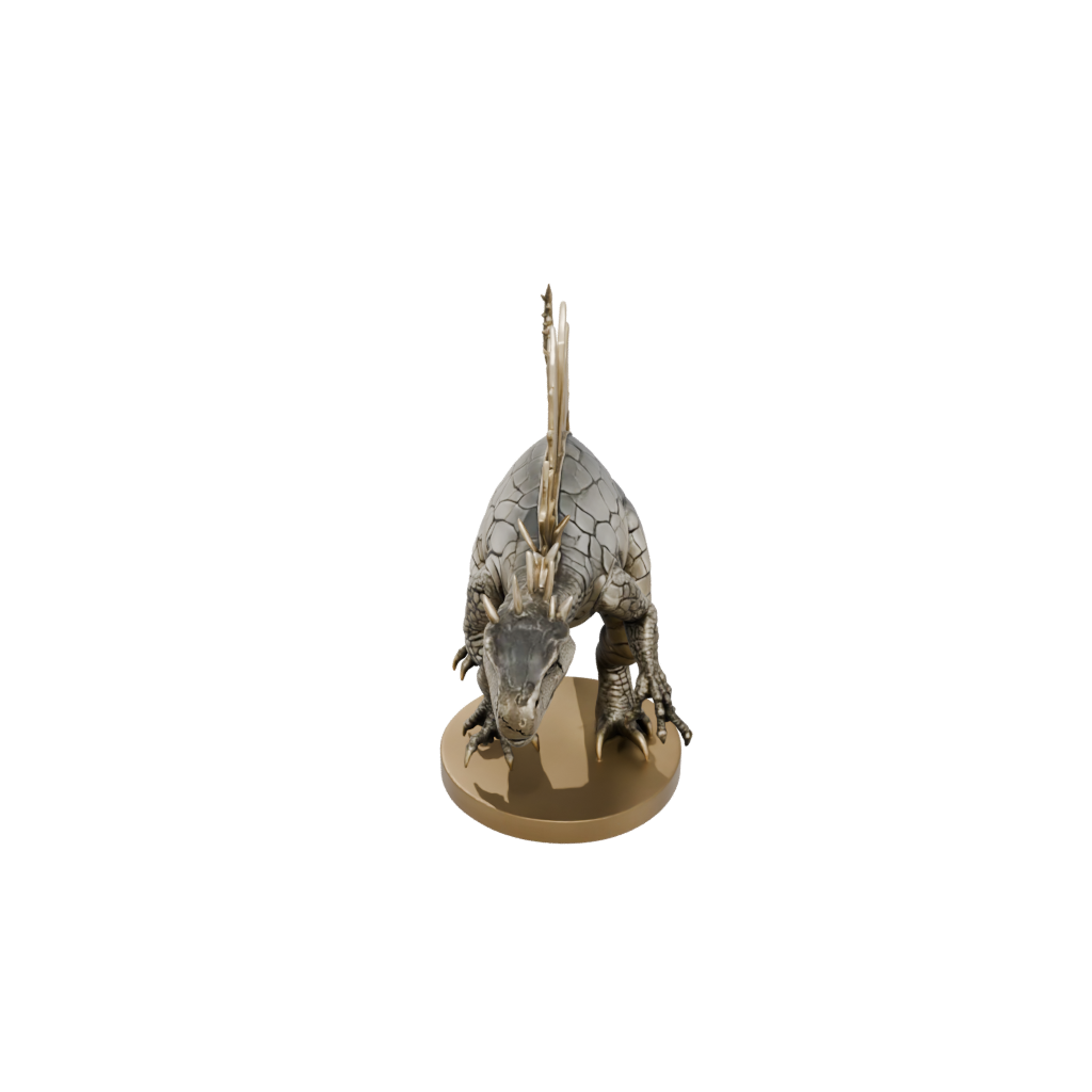 Gold Flexi Ankylosaurus — dinosaurs 3D print model, STL