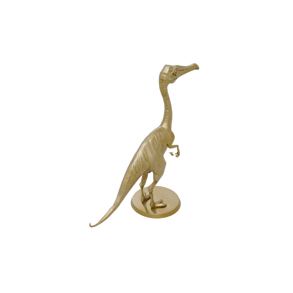 Gold Low-Poly Gallimimus