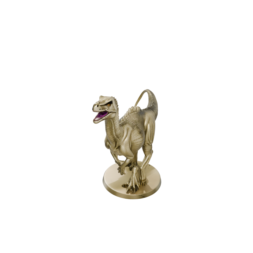 Gold Carnotaurus — dinosaurs 3D print model, STL