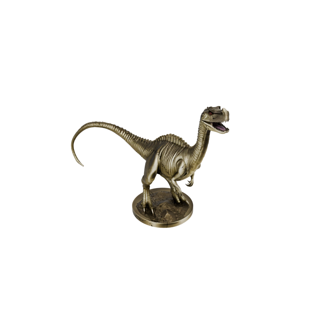 Gold Spinosaurus — dinosaurs 3D print model, STL