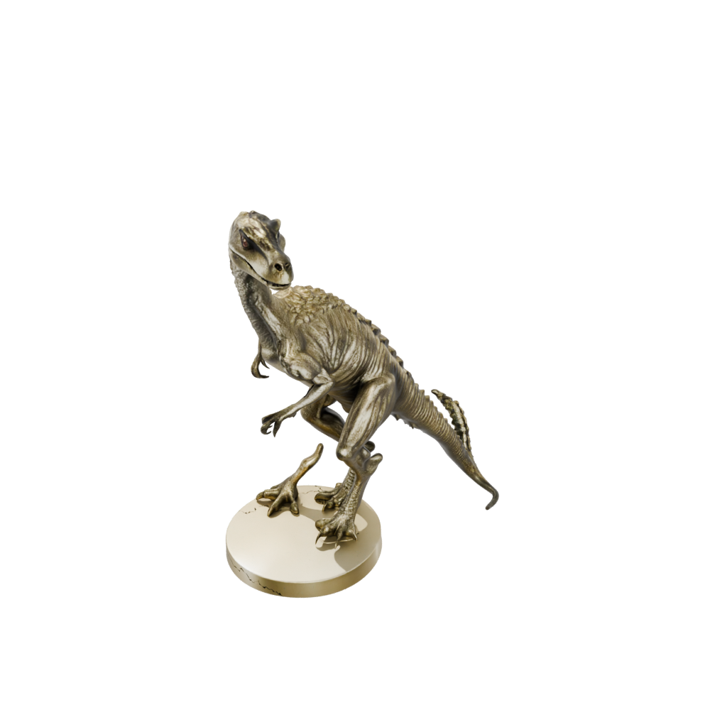 Gold Utahraptor — dinosaurs 3D print model, STL