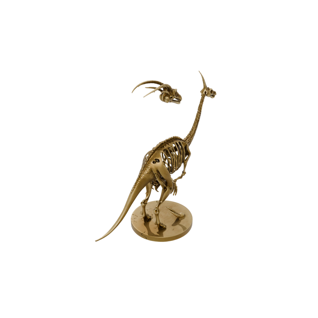 Gold Skeleton Parasaurolophus