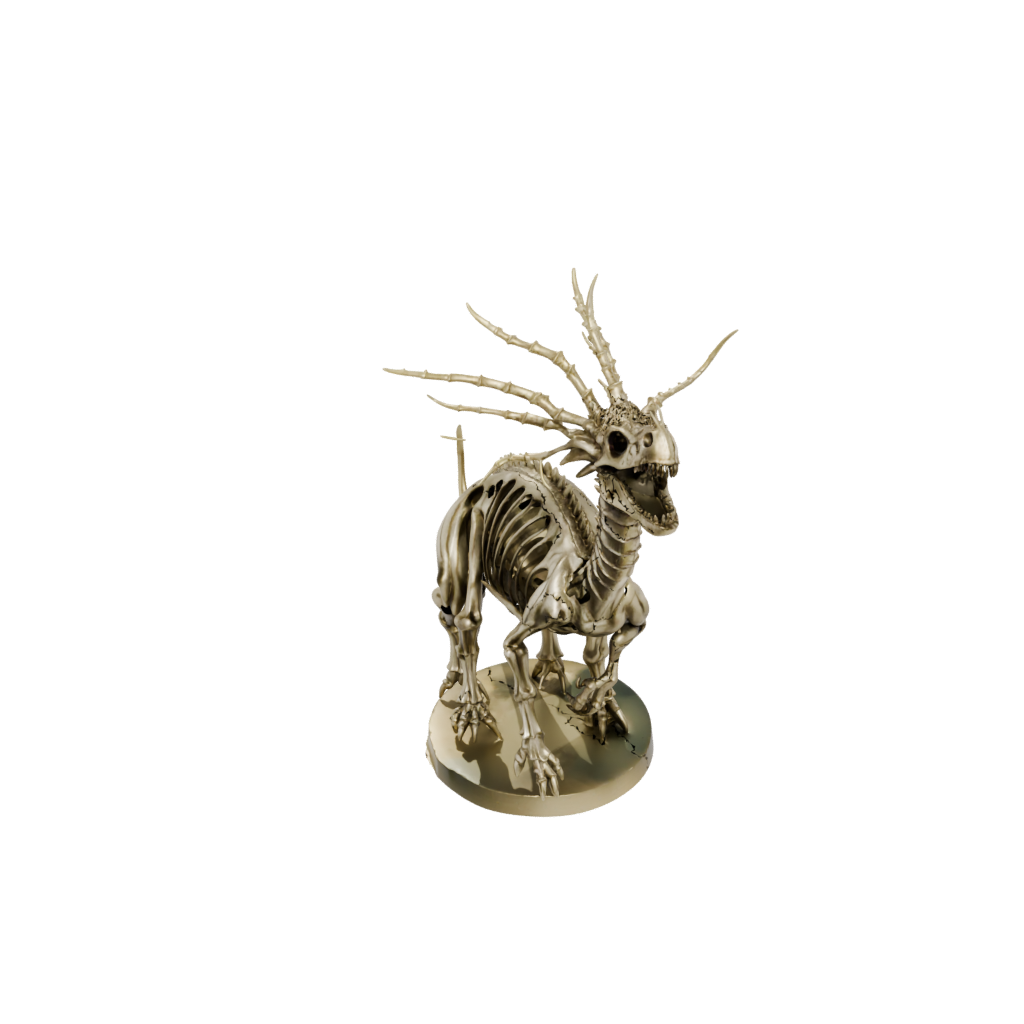 Gold Skeleton Styracosaurus — dinosaurs 3D print model, STL