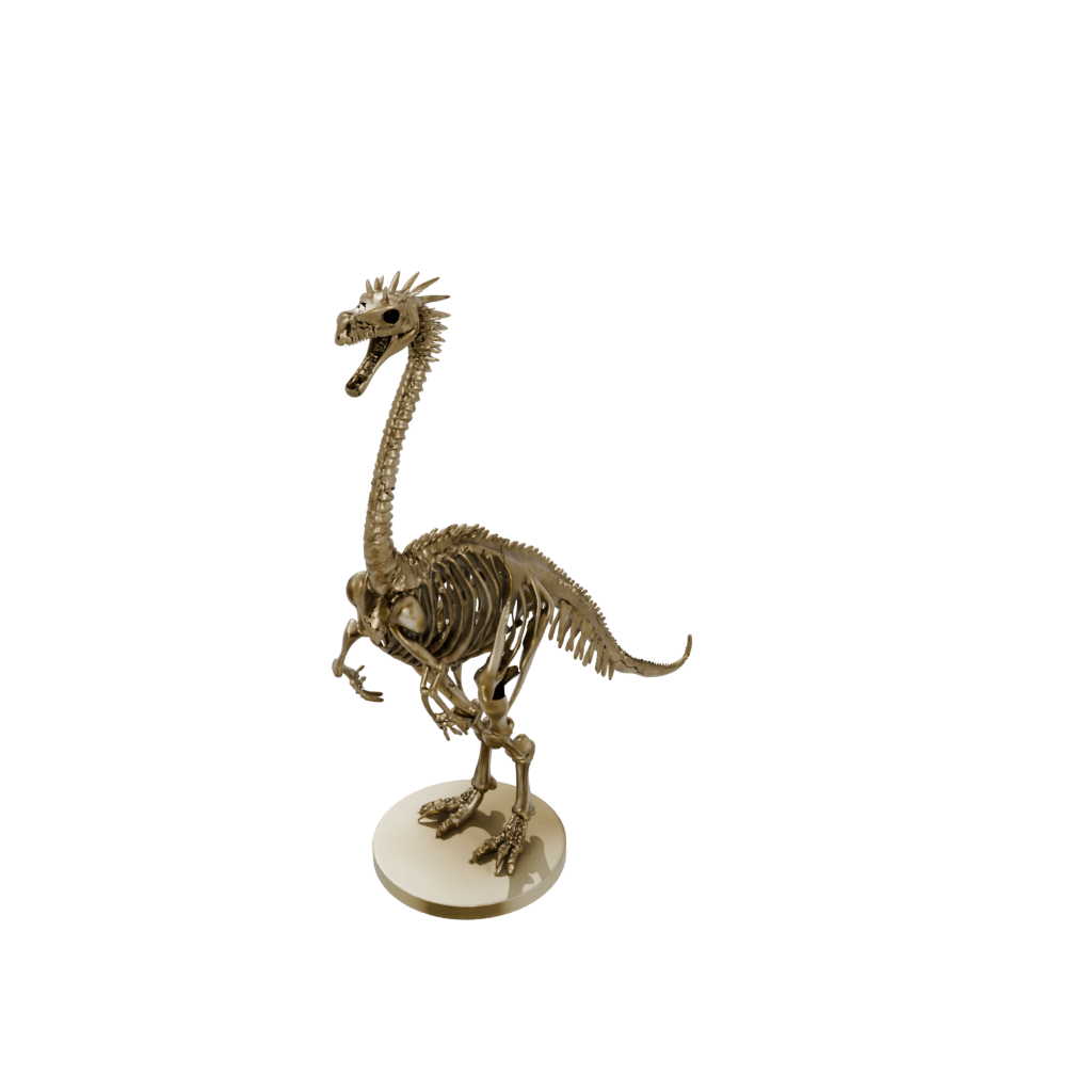 Gold Skeleton Therizinosaurus