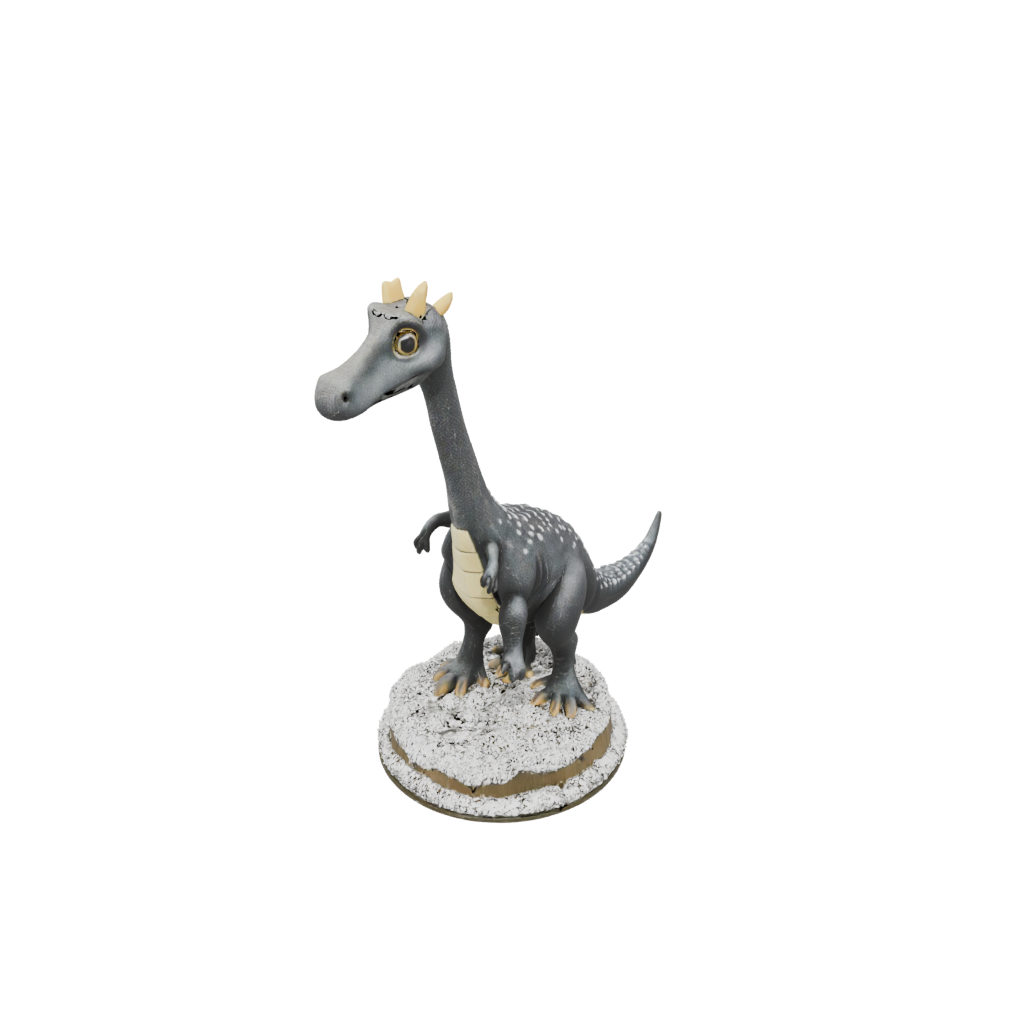 Holiday Chibi Brachiosaurus — dinosaurs 3D print model, STL