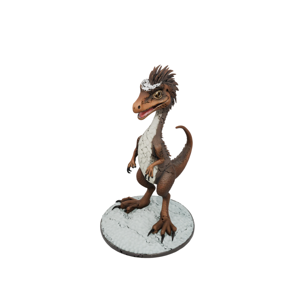 Holiday Chibi Deinonychus — dinosaurs 3D print model, STL