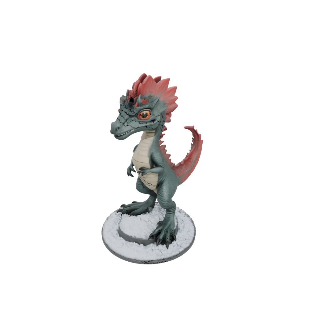 Holiday Chibi Dilophosaurus — dinosaurs 3D print model, STL