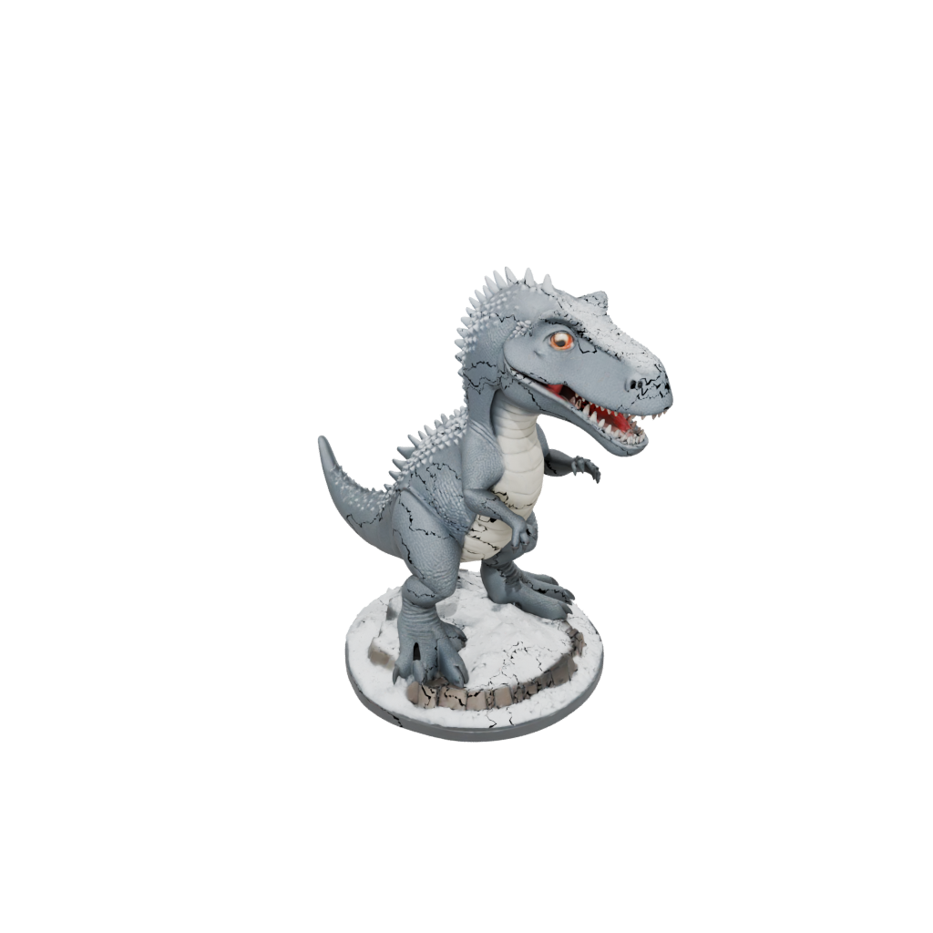 Holiday Chibi Giganotosaurus — dinosaurs 3D print model, STL
