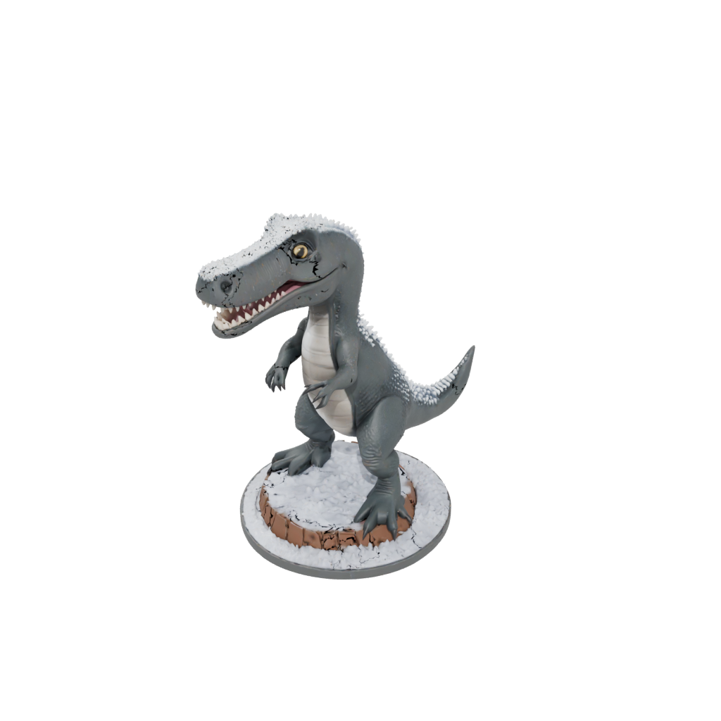 Holiday Chibi Megalosaurus — dinosaurs 3D print model, STL