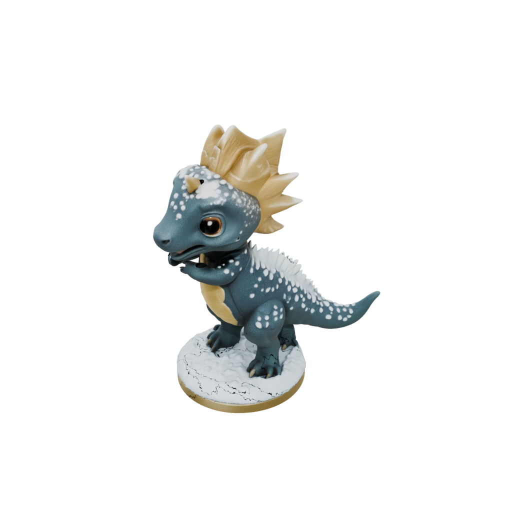 Holiday Chibi Protoceratops — dinosaurs 3D print model, STL