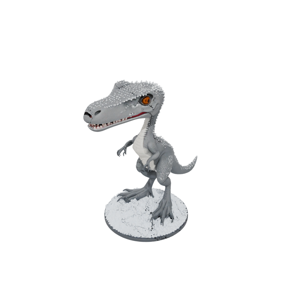 Holiday Chibi Velociraptor — dinosaurs 3D print model, STL