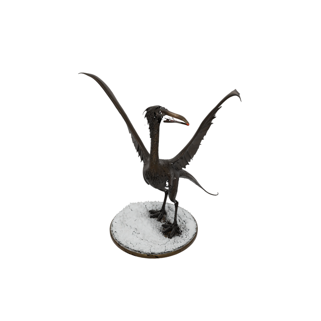 Holiday Feathered Pterodactyl — dinosaurs 3D print model, STL