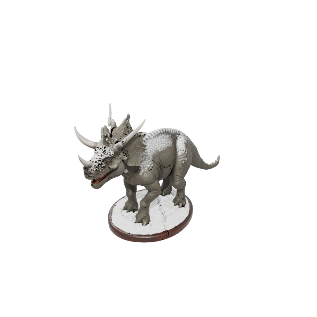 Holiday Flexi Triceratops — dinosaurs 3D print model, STL