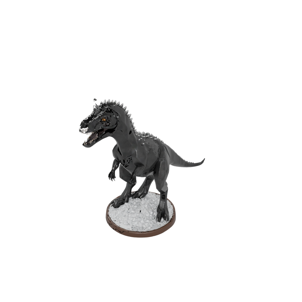 Holiday Low-Poly Carnotaurus — dinosaurs 3D print model, STL