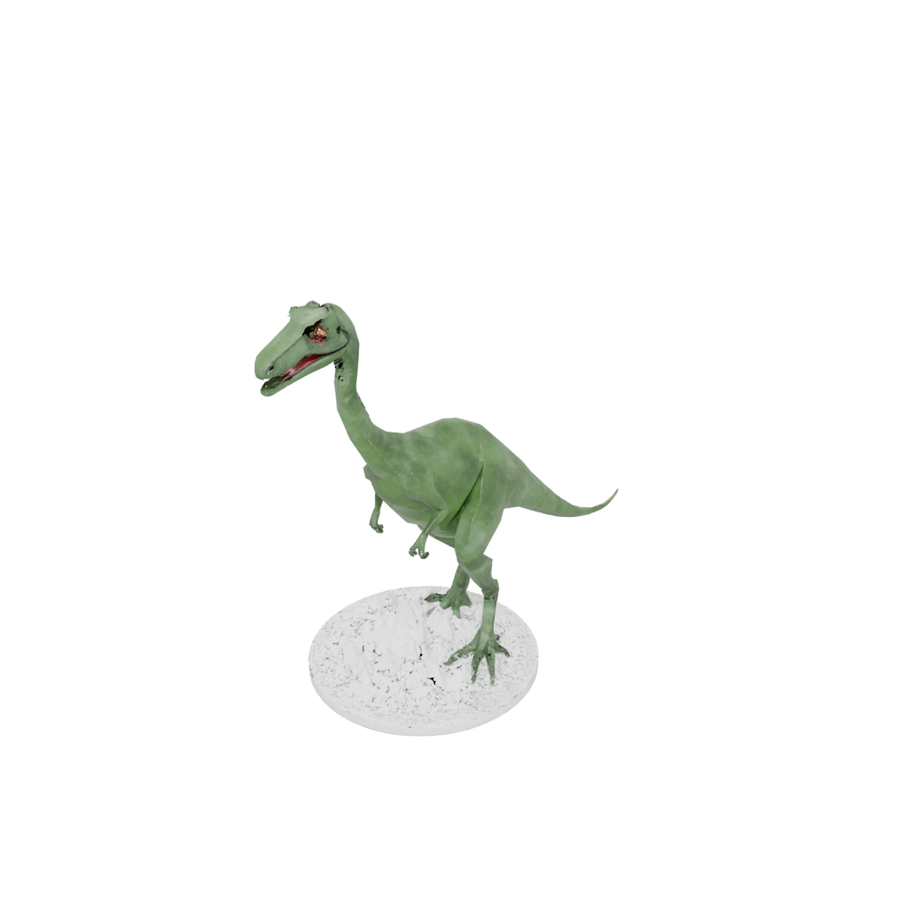 Holiday Low-Poly Compsognathus — dinosaurs 3D print model, STL