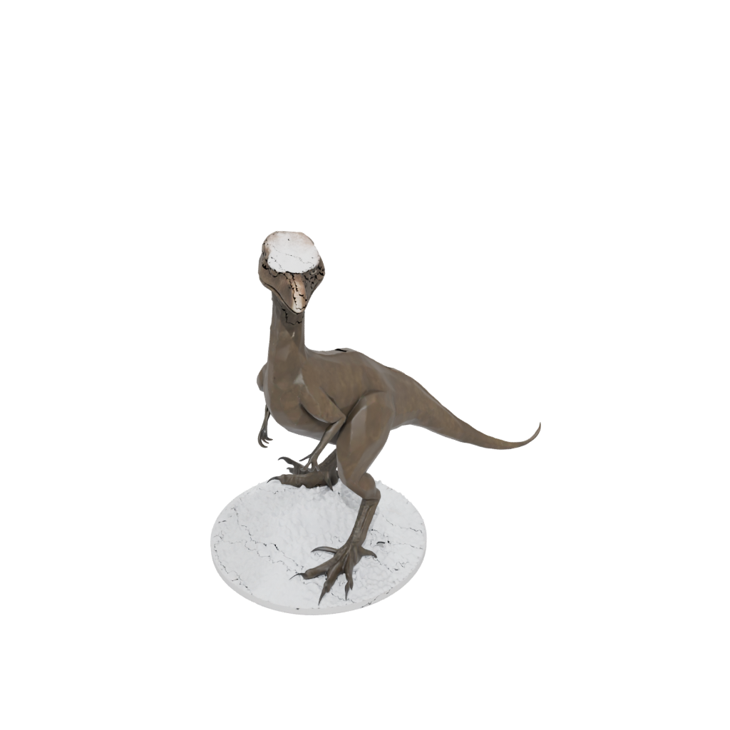 Holiday Low-Poly Deinonychus — dinosaurs 3D print model, STL