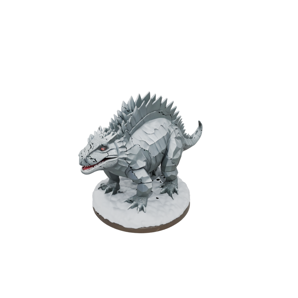 Holiday Low-Poly Dimetrodon — dinosaurs 3D print model, STL
