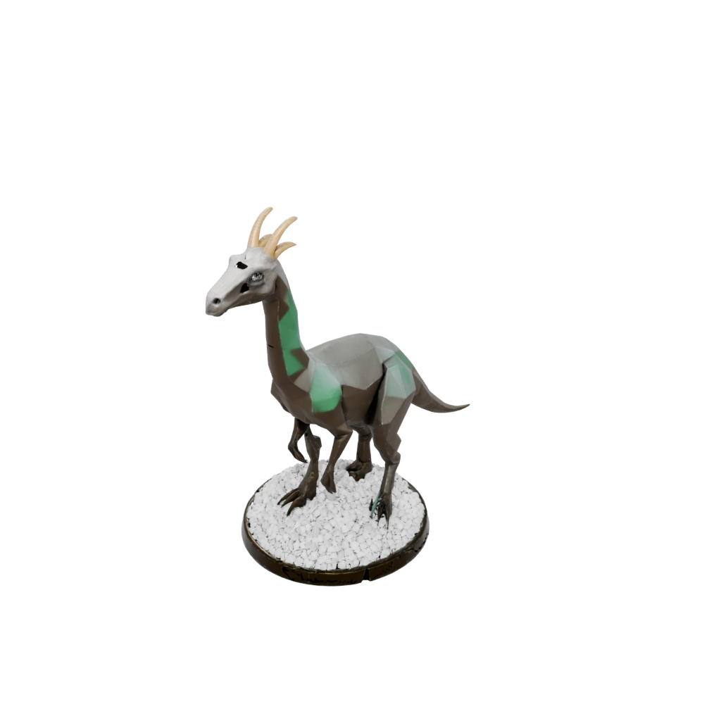 Holiday Low-Poly Parasaurolophus — dinosaurs 3D print model, STL