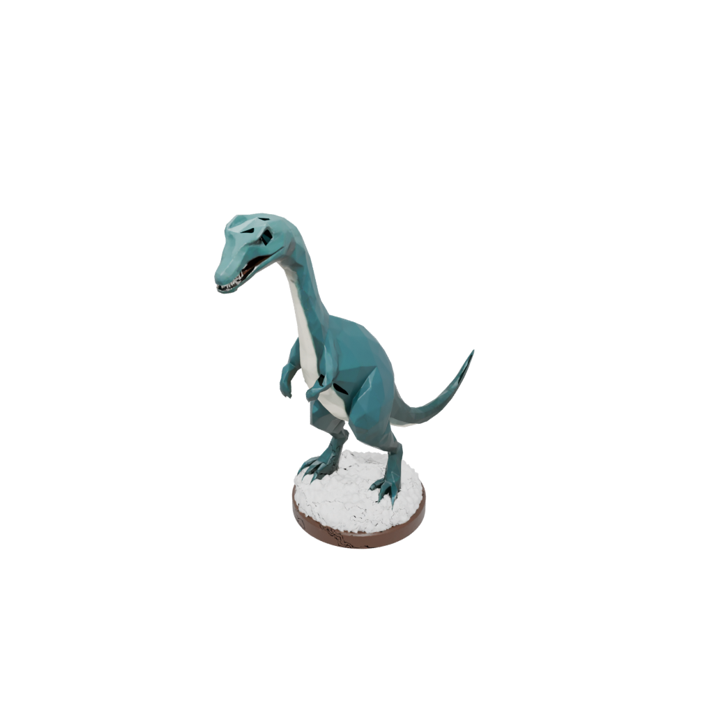 Holiday Low-Poly Plesiosaur — dinosaurs 3D print model, STL