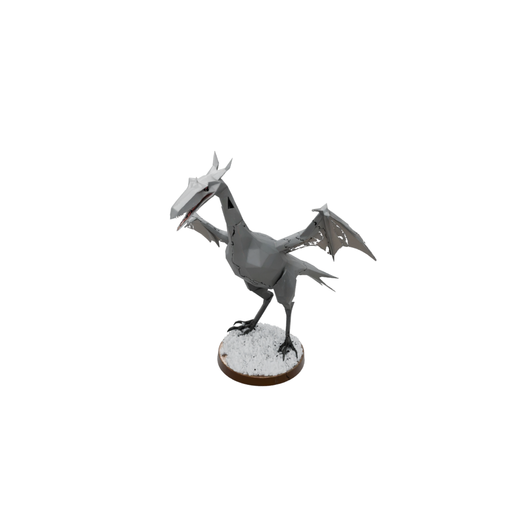 Holiday Low-Poly Pterodactyl — dinosaurs 3D print model, STL