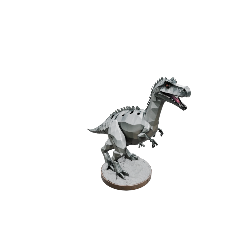 Holiday Low-Poly Spinosaurus — dinosaurs 3D print model, STL