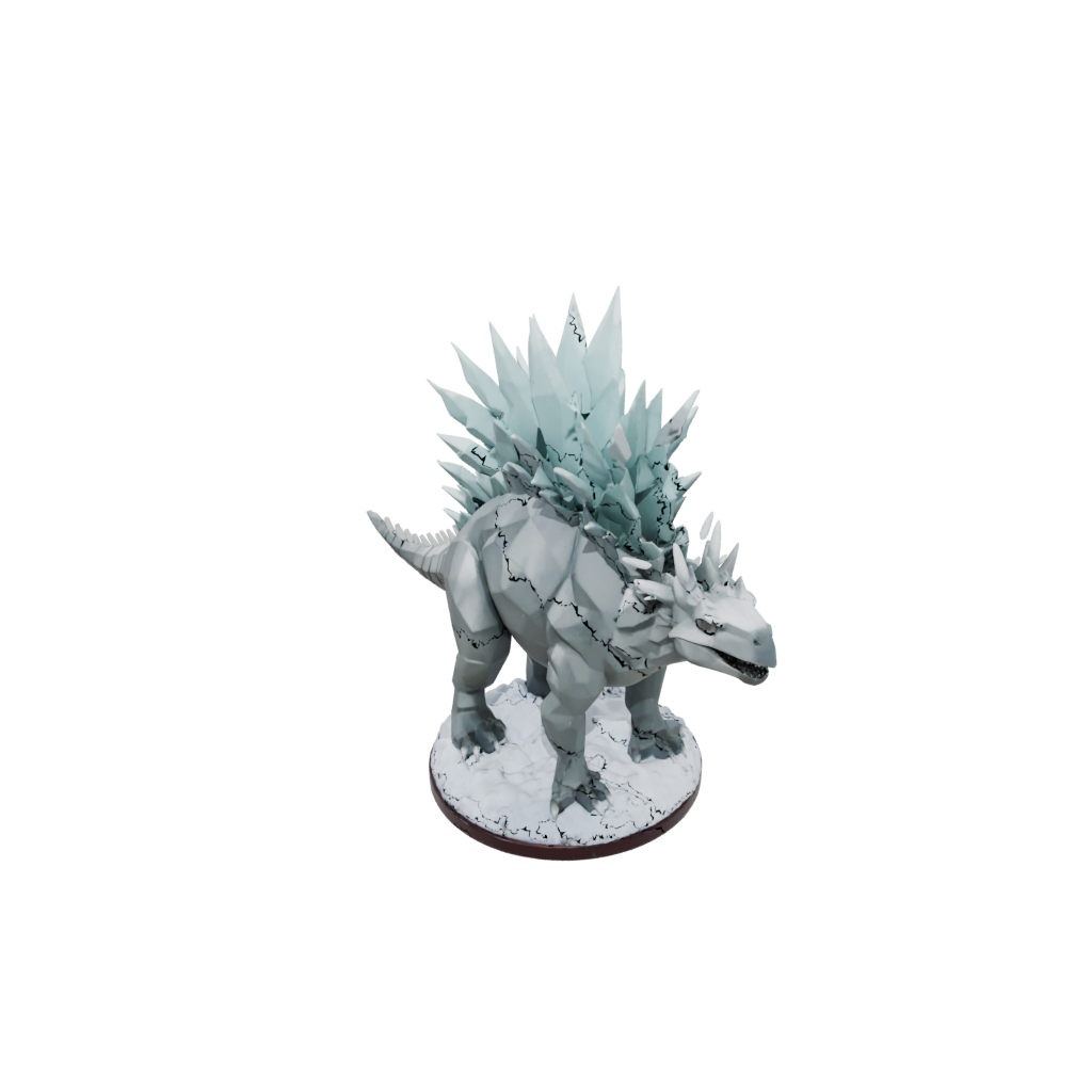 Holiday Low-Poly Stegosaurus — dinosaurs 3D print model, STL