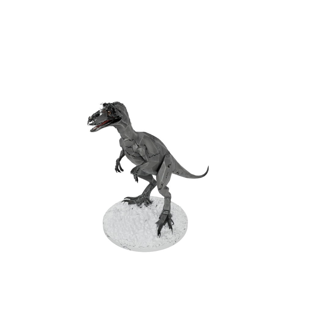 Holiday Low-Poly Velociraptor — dinosaurs 3D print model, STL