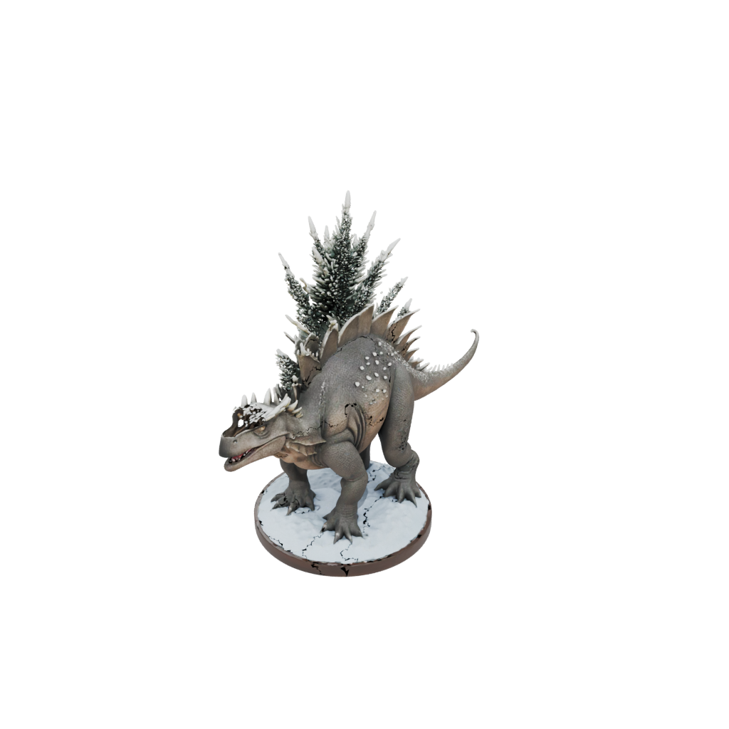 Holiday Stegosaurus — dinosaurs 3D print model, STL
