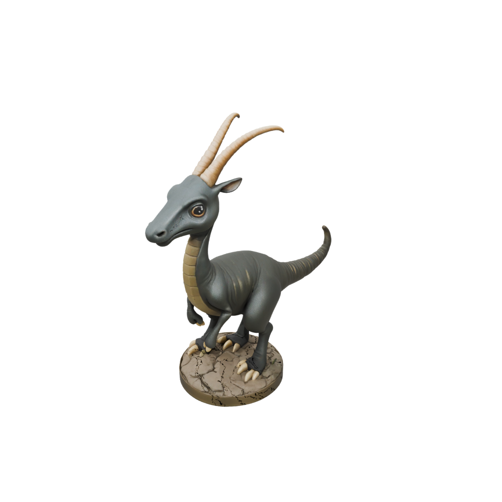 Jumbo Chibi Parasaurolophus — dinosaurs 3D print model, STL