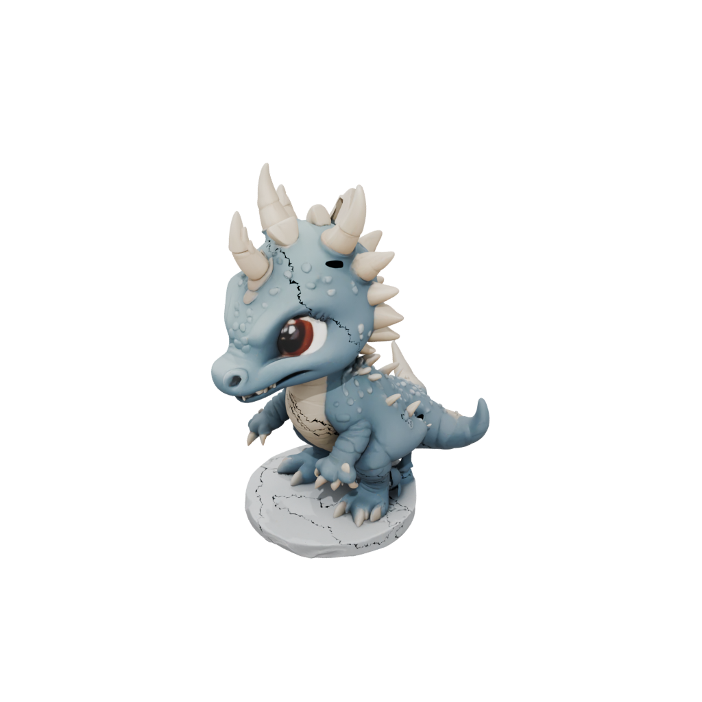 Jumbo Chibi Styracosaurus — dinosaurs 3D print model, STL