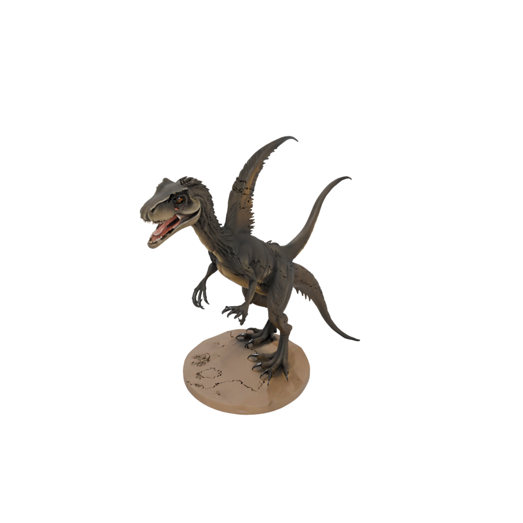 Jumbo Feathered Utahraptor — dinosaurs 3D print model, STL