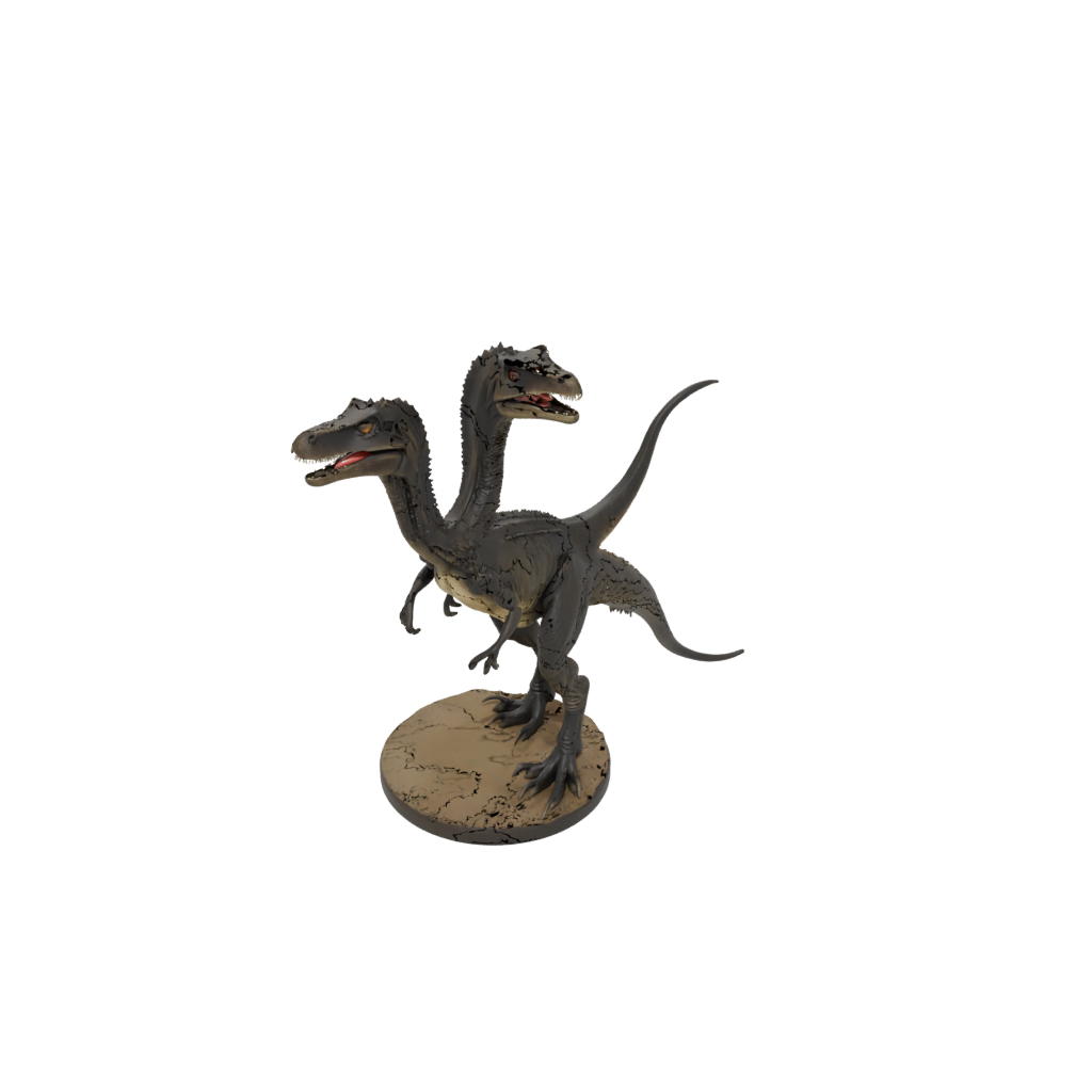 Jumbo Feathered Velociraptor — dinosaurs 3D print model, STL