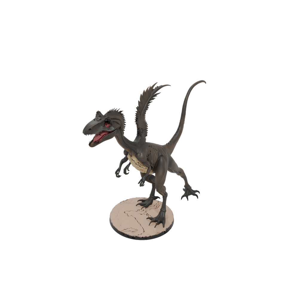 Jumbo Flexi Deinonychus — dinosaurs 3D print model, STL