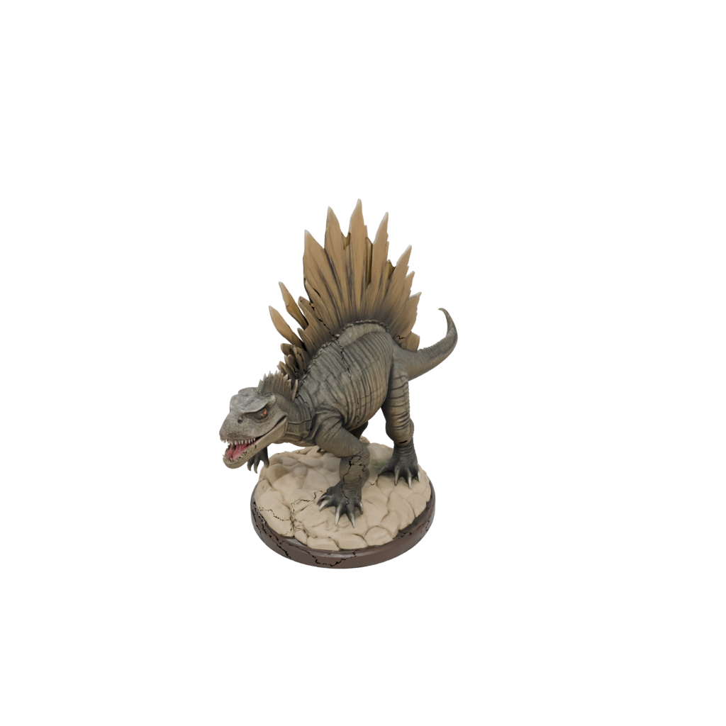 Jumbo Flexi Dimetrodon — dinosaurs 3D print model, STL