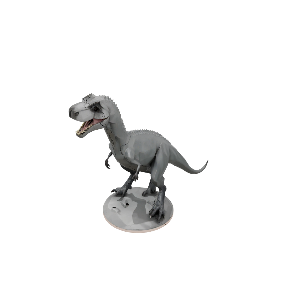 Jumbo Low-Poly Allosaurus — dinosaurs 3D print model, STL