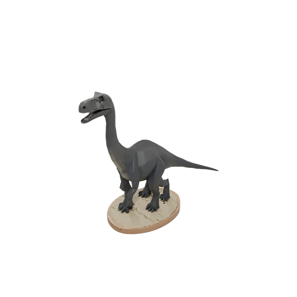 Jumbo Low-Poly Diplodocus — dinosaurs 3D print model, STL