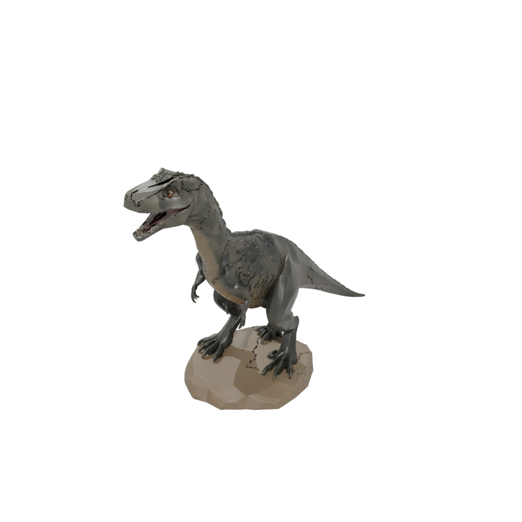 Jumbo Low-Poly Megalosaurus — dinosaurs 3D print model, STL