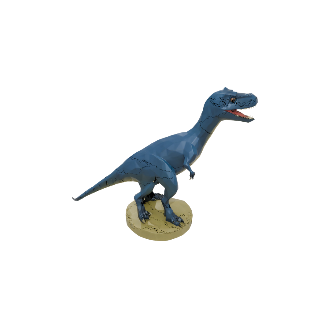 Jumbo Low-Poly Mosasaurus — dinosaurs 3D print model, STL