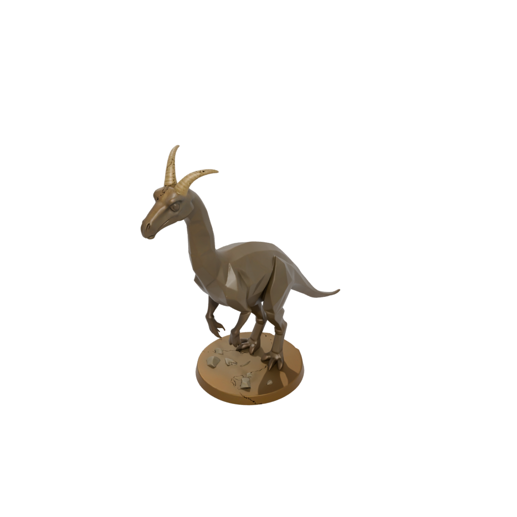 Jumbo Low-Poly Parasaurolophus — dinosaurs 3D print model, STL