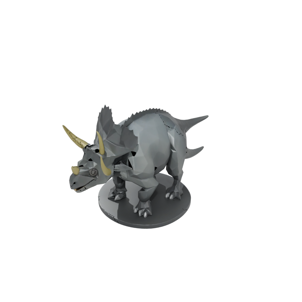 Jumbo Low-Poly Triceratops — dinosaurs 3D print model, STL